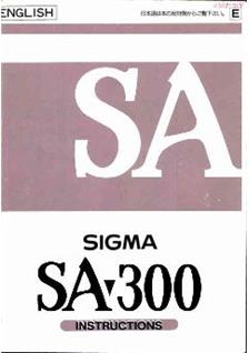 Sigma SA 300 manual. Camera Instructions.